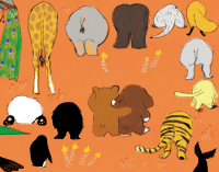 momoro illustration ハッピーとラッキーの動物園裏表紙