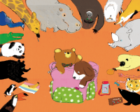 momoro illustration ハッピーとラッキーの動物園表紙