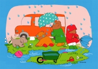 車の下雨
